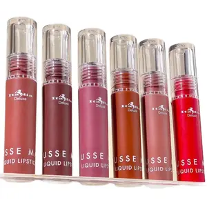 Italia Deluxe Mousse Matte Liquid Lipstick,Highly Pigmented Smooth Makeup lip tint woman red