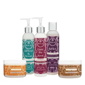 TréLuxe 360° Curls Collection: Complete 5-Step Wash Day Routine | Shampoo + Conditioner + Stylers for Maximum Definition