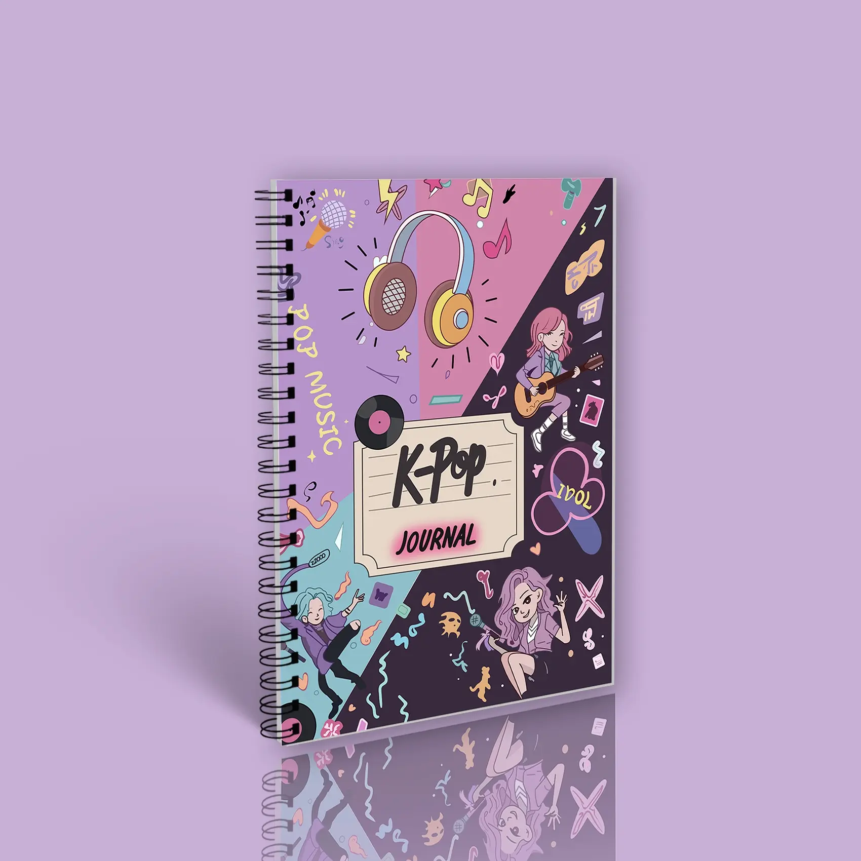 A5 Size K-Pop Diary Notebook, 100 Pages, Perfect Gift for Fans, Travel, Work, School, Korean Drama Design, Ideal for Friends & Colleagues