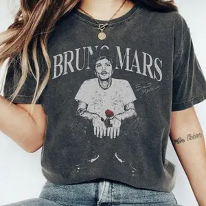 Bruno The Romantic Vintage Comfort Colors Shirt, omantic Tour Dates Shirt, Retro Front Back Concert Tee, Unisex Pop Music Fan Gift