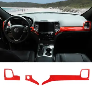 Dashboard Center Console Panel Trim Kit for 2011-2020 Jeep Grand Cherokee, UV-Coated Car Interior Decorative Decal, Easy-Installation Car Accessory with Versatile Placement Fit Uv Coating