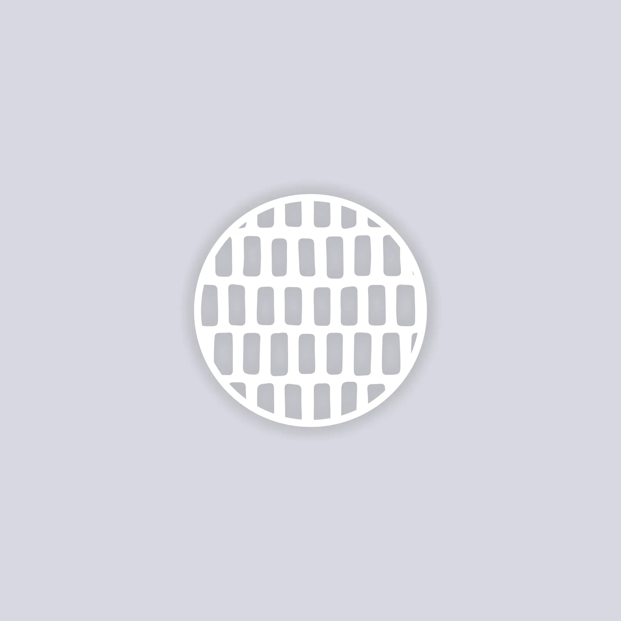 Brick Grid Circle Clay Stencil