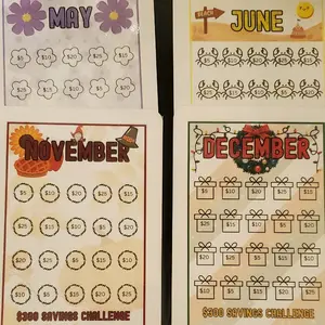 12 month Savings Trackers