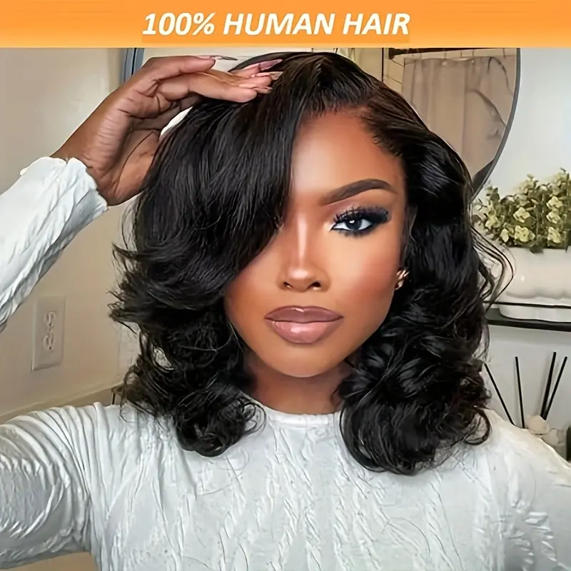 Bob Wig Human Hair Wear and Go Glueless Wigs Human Hair Pre Plucked Pre Cut for Beginners 5x5/6x4/7x5/9x6 HD Lace Closure Wigs Body Wave Lace Front Wigs for Black Women Brazilian Virgin  Wig Human Hair  180% Density#SummerVibes#tiktokshopspringglowup