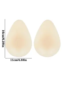 Drop-shaped Washable Silicone Breast Patch Invisible Anti-bump Chest Patch Reusable Breathable Seamless Wedding Dress Bikini Deep V Slip Skirt Special Summer Lightweight 2026 Spring and Summer New Sensitive Muscle Available Anti-running Chest Pad