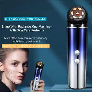 Light Beauty Device, Facial Beauty Instrument, Facial Beauty Machine, Multi-Polar RF Facial Massager, Electric Deep Cleansing Skincare Tool, Portable Home Use, Ideal Gift