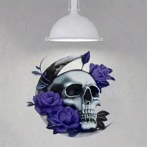 CIFbuy Gothic Skull Wall Decor Metal Art Hanging Sign Iron Sculpture Home Gift