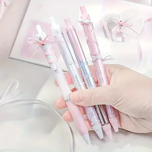 4 Pack 0.38mm and 0.5mm Gel Pens, Fine Point Pens, Stylish Ballet Ribbon Series Salt Theme, Smooth Writing Pens for Students and Professionals