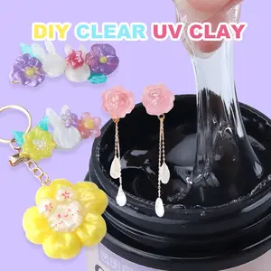 UV Clay Clear Polymer Resin for 3D Crafts, DIY Jewelry Making, Silicone Molds, UV Curing, Crystal Clear Casting, Miniature Art, and Handmade Resin Projects
