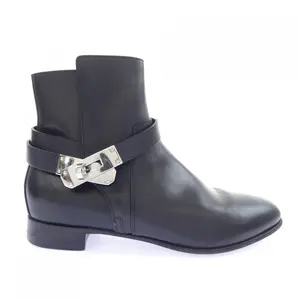 Pre-owned HERMÈS Calfskin Small Leather Goods Hermes Neo Kelly Buckle Calf Leather Boots