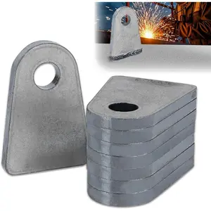 Weld  Tabs, 1/2" Hole Weld Tabs, Steel Shock Mount Weld Tab,1/4" Thick  Heavy-Duty Weld  Tabs,Flat Bottom Mount, Pack Of 8 Steel Mounting Bracket