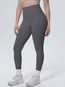 Women's Solid High Waist Sports Leggings, High Stretch Yoga Pants Scrunch Butt Lifting Workout Leggings for Gym, Workout Train Leggings All Seasons, Activewear Bottoms