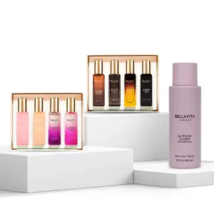 Juicy Promise by Bellavita Luxury | Him & Her Perfume Gift Set & Litchi Lust Hair & Body Mist | Fruity Floral Scents for Him & Her | Notes of Juicy Litchi, Florals & Woods | Long-Lasting Eau De Parfums & Revivable Water-Based Mist | Vegan & Cruelty-Free