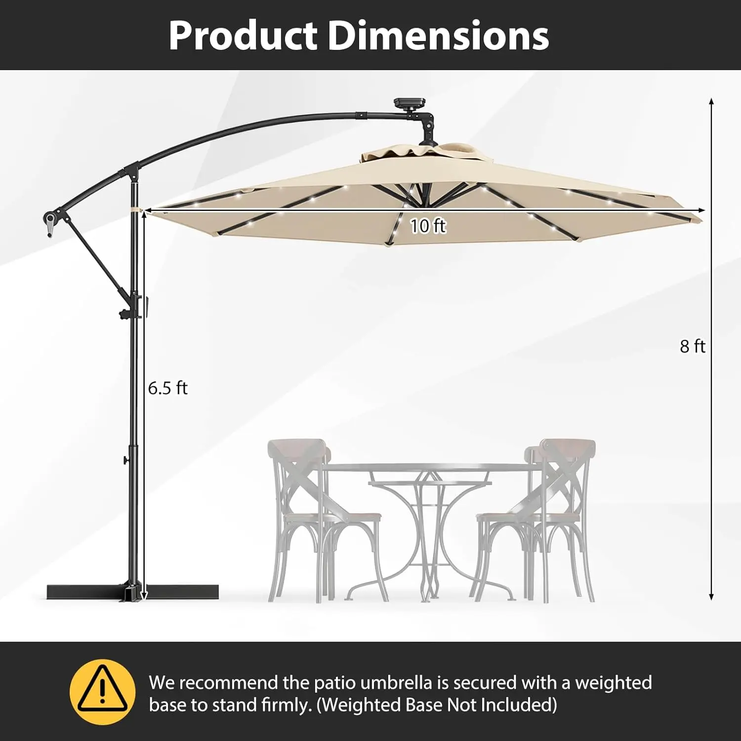15 foot offset patio umbrella 13x13 ft / 11x15 ft Outdoor Patio Umbrella main image 0