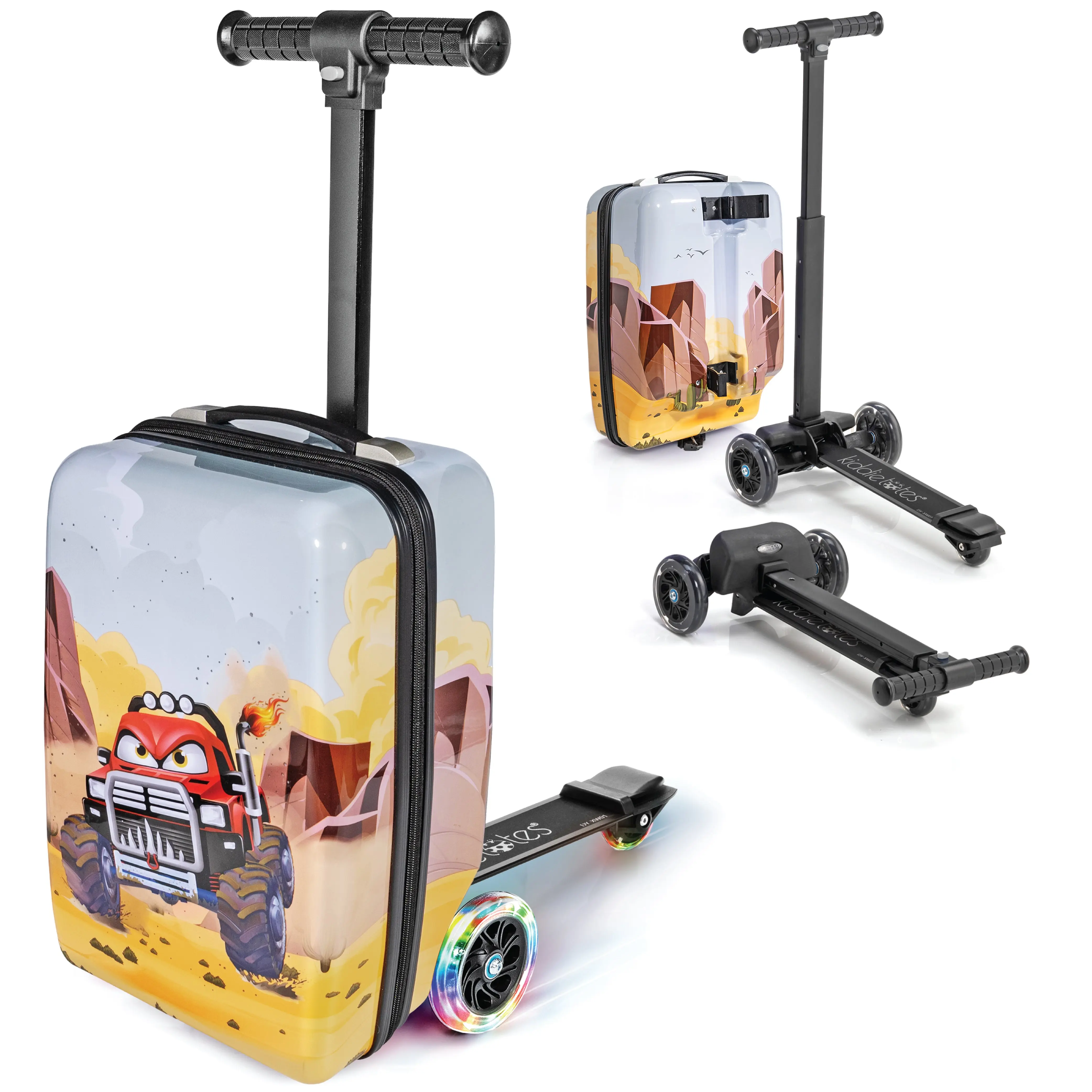 Monster Truck Detachable Scooter Luggage