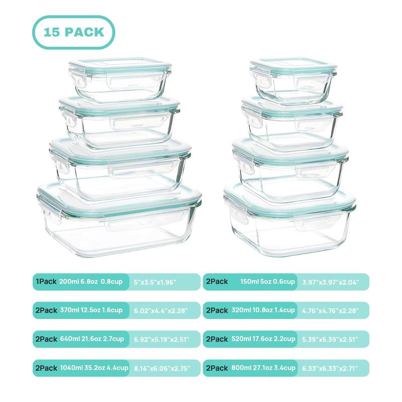 Vtopmart Glass Food Storage Containers with Lids - 8 / 15 / 18 Pack, Airtight Bento Boxes for Leftovers and Picnics #dealsforyoudays Vtopmart Glass Food Storage Containers with Lids - 8 / 15 / 18 Pack, Airtight Bento Boxes for Leftovers and Picnics #dealsforyoudays