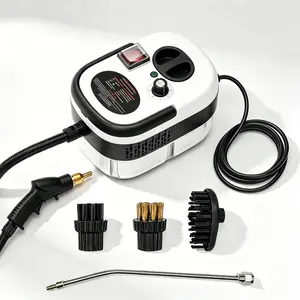 2500W Handheld Steam Cleaner with 6-Level Pressure – Blasts away grease, grime, and bacteria without chemicals. 40.6oz tank tackles cars, floors, furniture, tile grout, and walls – deep cleaning made simple