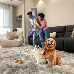Washable Reusable Pet Hair Remover, Portable Pet Hair Remover for Home Use, Retractable Hair Removal Tool with Hanging Loop, Pet Products Dog Comb, Cat Comb