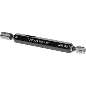 Mechanical Hardware SPI Plug Thread Gage - 5/16-24 Thread, 3B Class, Double End, Includes Go & No Go Handle, Model 34-384-8