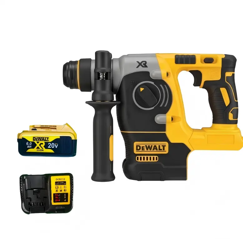 DEWALT 273 Multi Mode Cordless Rotary Hammer Drill Set Including Hard Carry Case Drill Bits Depth Gauge For Foundation Construction Masonry Drilling Wall Chiseling Vibration Reduction Brushless Heavy Duty Drilling Power Tool