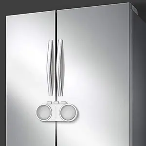 EUDEMON Baby Safety French Fridge Door Lock FreezerRefrigerator Lock Cabinet Cupboard Lock for Childproof & PetProofing Easy to Install no Tools Need or Drill