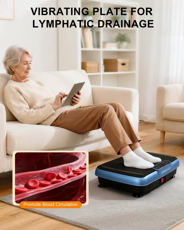 HopHorse 400LBS Vibration Plate Exercise Machine Vibrating Plate Exercise Machine with Bluetooth and LED Display, Whole Body Workout Vibration Platform Workout Equipment for Women Men Home