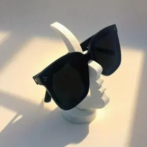 Side Profile Glasses Holder, Unique Curved Sunglass Eyewear Stand for Artistic Storage, Minimalist Desk Decor Gift for Holidays