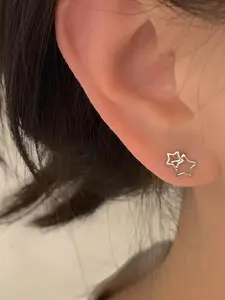 Elegant Star Decor Earrings, Women's Jewelry Accessory, Perfect Gift for Special Occasions, Fashion Design, Daily Wear
