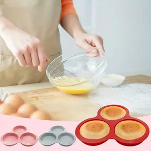 1Pc Silicone Air Fryer Baking Pan, Non-stick Cup Baking Pan, Reusable Air Fryer Egg Mold, Soap Mold, Round Cookie Baking Pan, Perfect for Hamburgers, Tarts, Baking Tools, Kitchen Gadgets, Kitchen Accessories, Household Kitchen Items