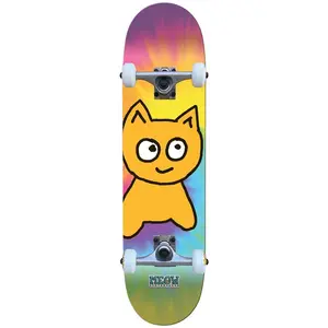 Meow Skateboards Big Cat Tie Dye Complete Skateboard 8.0