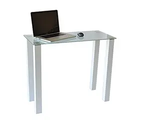 Gloss White Utility Desk or Utility Stand with Frosted Tempered Glass