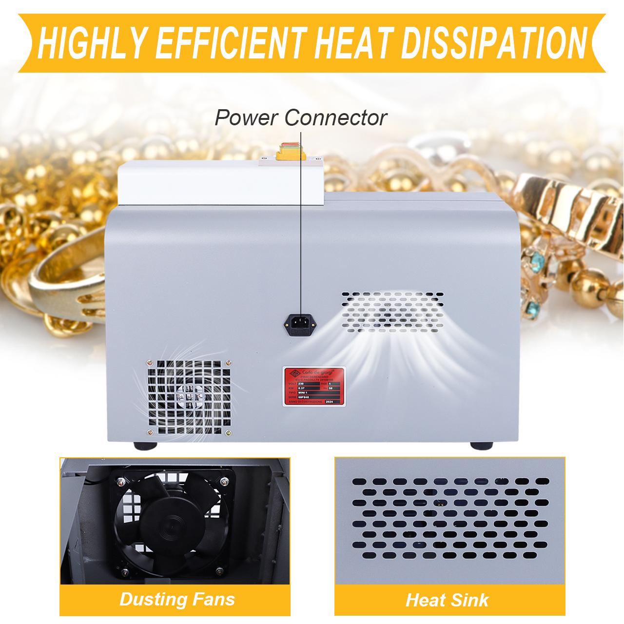 370W 2800RPM Mini 1 Jewelry Polishing Machine with Dust Collector - Professional Bench Polisher for Jewelry Making, Metal Buffing & Repair