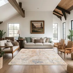 Modern Minimalist Soft Short Pile Rug, Non-Slip Home Decor Mat, Indoor Casual Style Carpet for Living Room