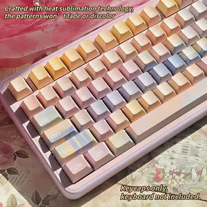 New "Charlie Cross Bridge" Themed 120-Key PBT Keycaps, CHERRY Profile Design Mechanical Keyboard Keycaps with 5-Side Dye-Sublimation Full-Color Craftsmanship, Wear-Resistant & Anti-Shine Mechanical Keyboards.