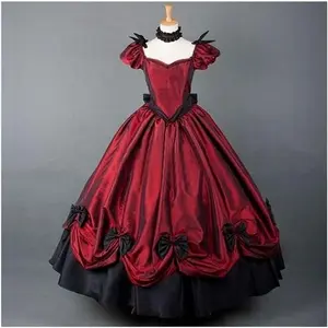 Gorgeous Retro Lady's Dress - European Medieval Victorian Lolita Ball Gown with Adjustable Bow