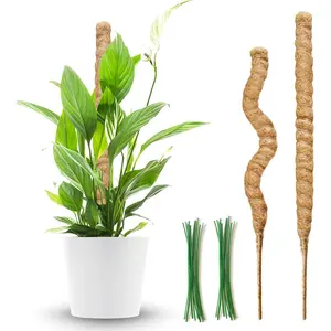 2 Pack Moss Pole,27.6 Inch Moss Poles for  Monstera Bendable  Stakes for Indoor Coco Coir Pole Climbing  Support Stakes for Creeper  Grow Upwards
