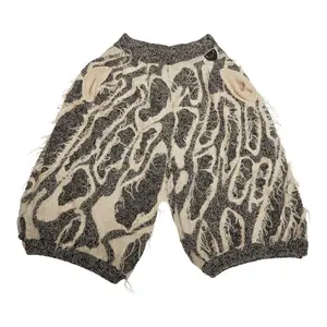 Pre-owned Louis Vuitton Cotton Small Leather Goods Wool Linen Alpaca Knit Bermuda Shorts