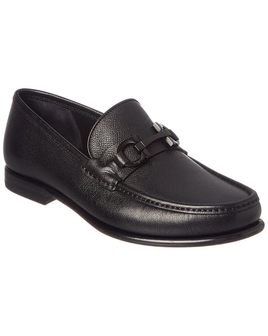Ferragamo Crown Gancini Bit Leather Loafer