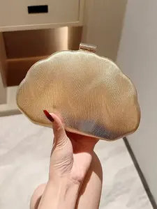 Women's Shell Shape Crossbody Bag, Elegant Chain Strap Shoulder Evening Purse, Rhinestone Clutch for Wedding, Party, Prom, Elegant Stylish Purse