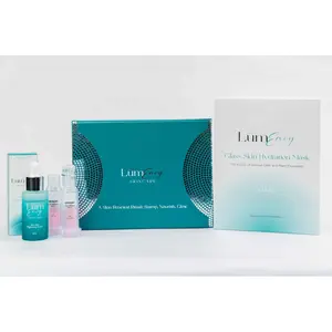 LúmEnvy Skincare Bundle – The Glow Between ™ |   Set of Brightening Face Serum with PDRN, Two Glowpins Precision Exfoliators & 5 Hydrating Masks |   Radiant, Luminous Skin Care