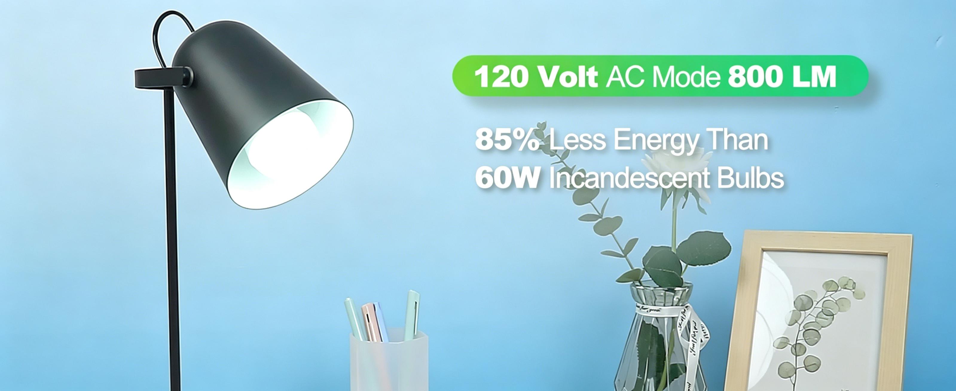 Rechargeable Emergency LED Light Bulbs - Batteries Powered, 6000K Daylight, E26 Base, 120V, 9W (60W Equivalent), 1200mAh, 800 Lumens,3-5 Hours Illumination,Changing Led Lighting for Home Power Outage, Camping luces led en el cuarto