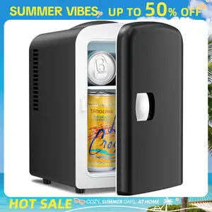 [Limited Stock] Antarctic Star Compact Refrigerator, Portable Mini Fridge, 4L Capacity/6 Cans,12oz, Portable Small Refrigerator for Cosmetics, Skin Care and Food , Ideal for Bedroom, Car, Office & Dorm,100% Freon-Free & Eco Friendly summervibes