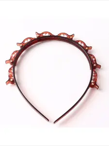Viral Double Layer Knit Headband Bang Clip Hair Accessories Trendy Hollow Out Hairband