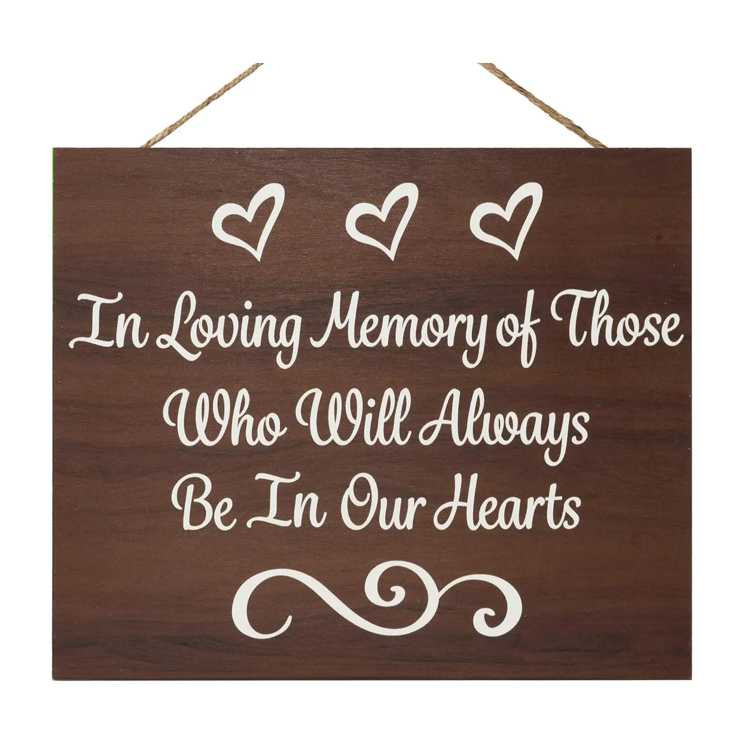 JennyGems In Loving Memory Of Those Who Will Always Be In Our Hearts, Memorial Wedding Sign for Loved Ones, Family Reunion Sign, Memorial Table Sign for Wedding, 10x12 Inch Wood Sign, American Made