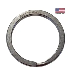 30mm Brushed 316 Steel Key Rings Heavy Duty Split Rings Scuba Diving , Fishing