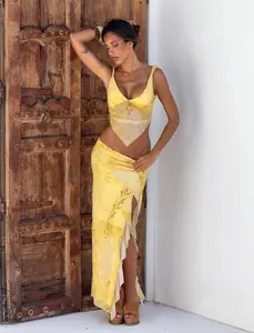 THEO SKIRT - LEMON BUTTERFLY PAISLEY