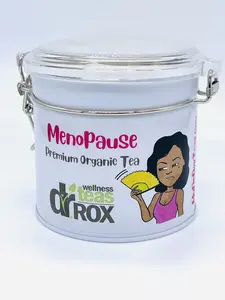 Dr. Rox Wellness Tea: Menopause Relief Tea Blend: Fast-Acting Organic Herbal Tea, Loose Leaf Bagged in Biodegradable Pyramid Sachets, Beverage, Black Cohosh, Licorice Root, Gingko Leaf, Eleuthero Root,Red Clover