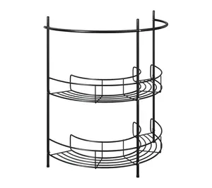 Lavish Home Pedestal Sink Organizer Compact Under Sink Rack