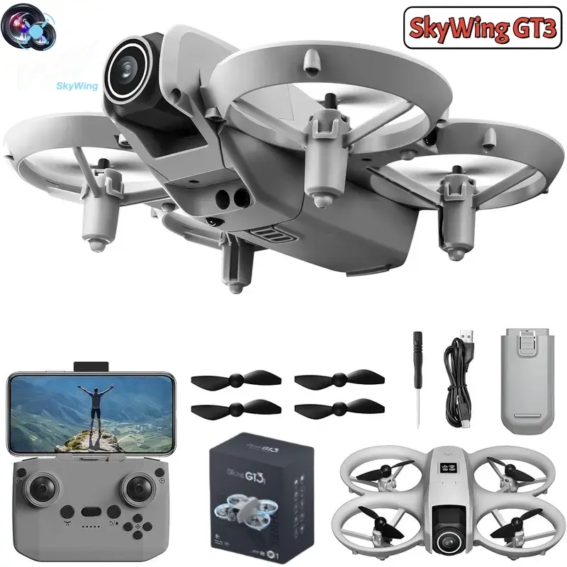 SkyWing Mini Children's Adult Outdoor Drone - Intelligent Obstacle Avoidance, HD Dual Camera, Long Flight Time, 360° Flip, Suitable for Novice Players over 4 Years Old