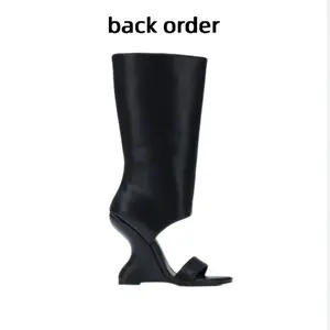 AMINUGAL Black Wedge Open Toe Booties for Women Stylish Comfortable Design Casual Active Walking Shoes Footwear
